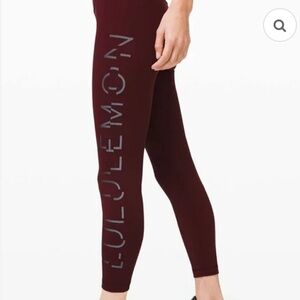 Lululemon Lunar New Year Wunder Under 25” Leggings in Garnet